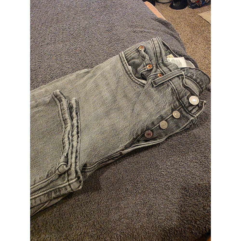 Levi's Premium 501 Original Fit Jeans Womens 26x26 Gray Black Wash Button Fly - Picture 8 of 16